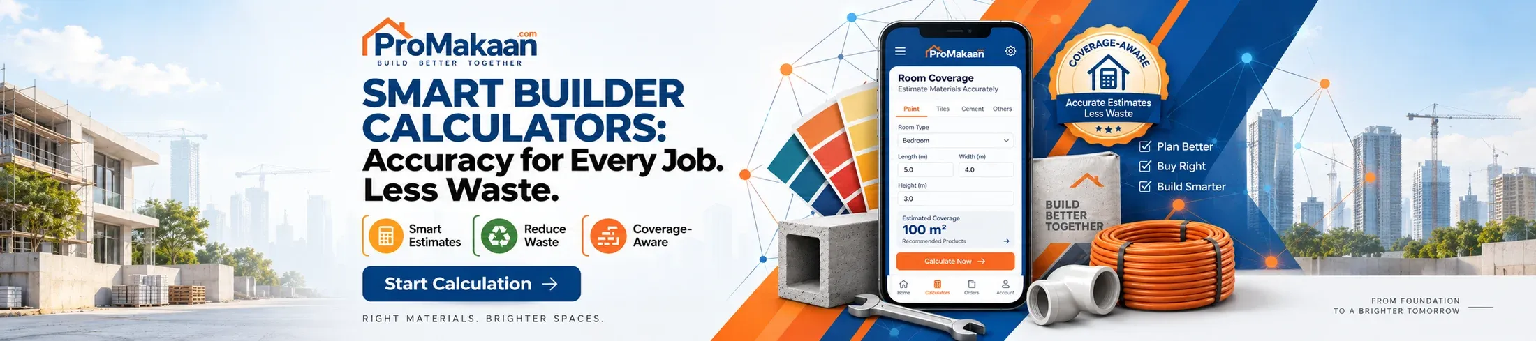 Smart builder calculators: size the job and buy the right quantity