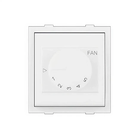 Anchor Roma Fan Regulator, 5 Step, 100W, White, 2 Module