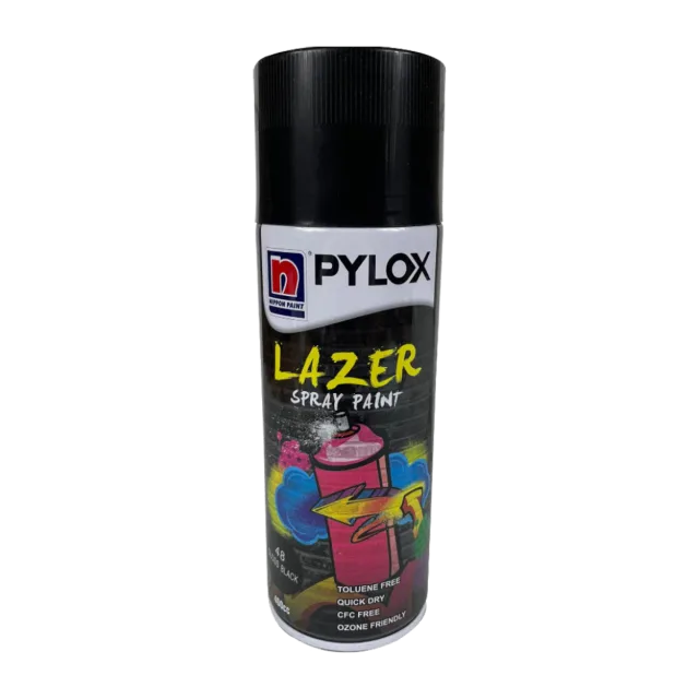Nippon Paint Pylox Lazer Gloss Black Spray Paint